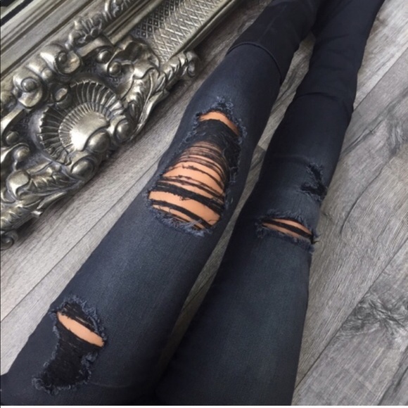Black distressed Jeans 9/29 - Picture 1 of 5